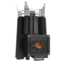 Печь банная Императрица ФРЕДЕРИКА в Черном янтаре со стеклом с диффузором