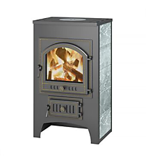 Печь-камин ПК-01 (205) с плитой  ТАЛЬКОХЛОРИТ